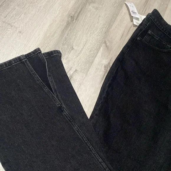 NWT Abercrombie & Fitch LONG The Skinny High Rise Curve Love Slit Ankle - Picture 7 of 10